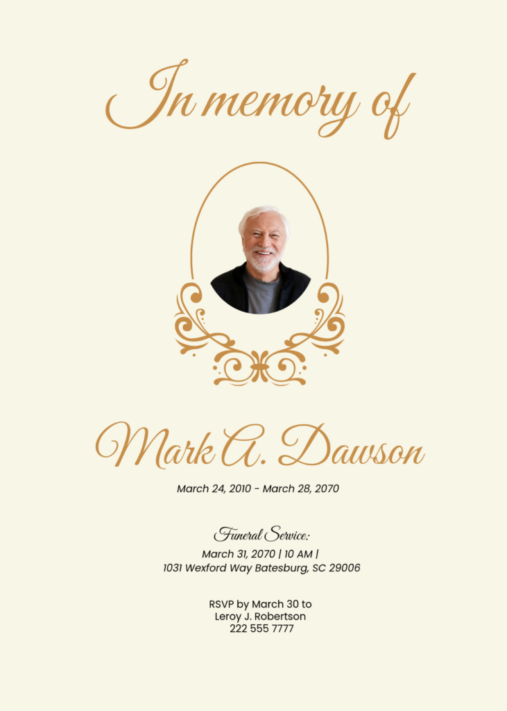 Free Funeral Templates, Editable And Printable With Regard To Free Printable Funeral Programs