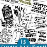 Free Funny Printable Bathroom Signs: 15 Wall Art Options For Free Printable Bathroom Signs