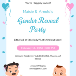 Free Gender Reveal Invitation Templates, Editable And Printable For Free Printable Gender Reveal Invitations