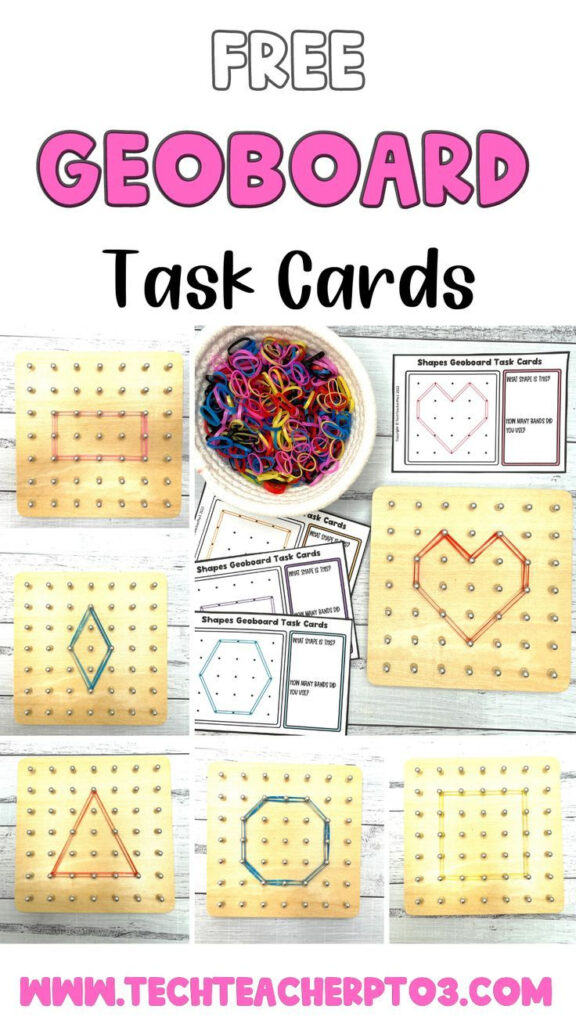 Free Geoboard Task Cards In Free Printable Kindergarten Task Cards Free Geoboard Task Cards In Free Printable Kindergarten Task Cards