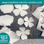 Free Giant Paper Rose Template | Creative Vector Studio Pertaining To Free Paper Flower Templates Printable