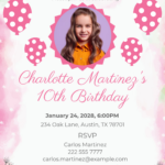 Free Girl Birthday Invitation Templates, Editable And Printable With American Girl Party Invitations Free Printable