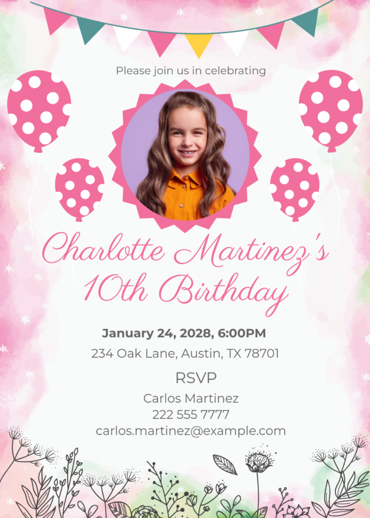 American Girl Party Invitations Free Printable