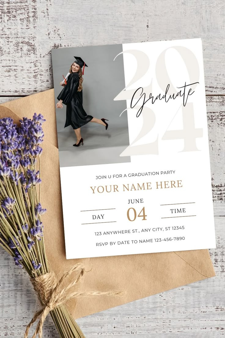 Free Graduation Invitation Template Download! in Free Printable Graduation Announcements