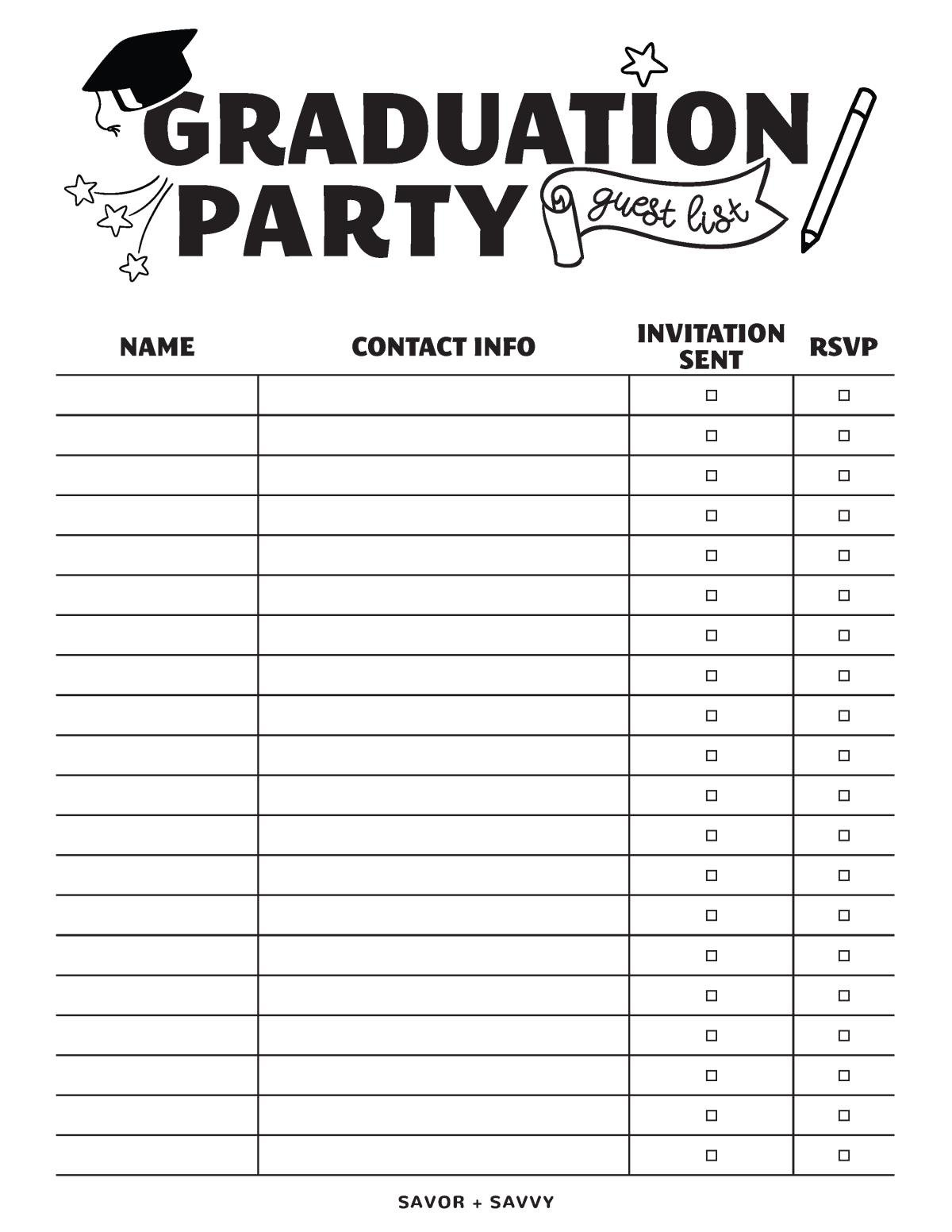 Free Graduation Party Printables - Editable For Any Year! - Savor with Free Printable Graduation Paper