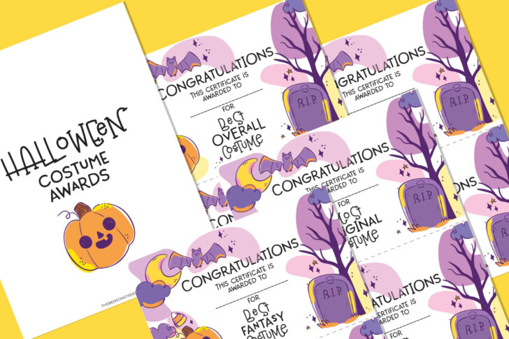 Best Costume Certificate Printable Free