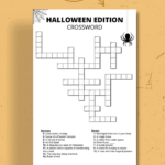Free Halloween Crossword Printable Game Sheets   Crazy Laura Inside Free Printable Crosswords Medium
