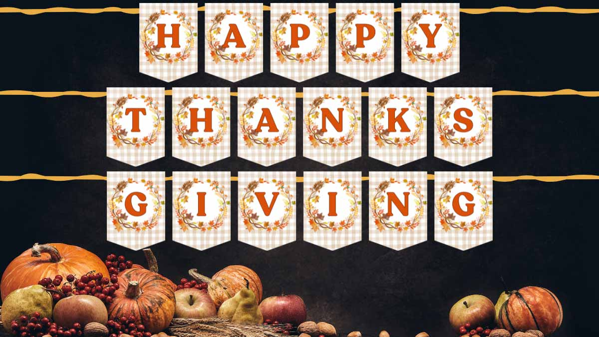 Free Happy Thanksgiving Banner Printable (All Letters Available) inside Free Printable Happy Thanksgiving Banner