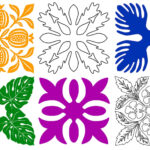 Free Hawaiian Quilt Patterns To Applique Or Stencil, At Pertaining To Free Printable Hawaiian Quilt Patterns