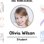 Free Homeschool Id Card Templates To Edit And Print | Canva With Free Printable Child Identification Card
