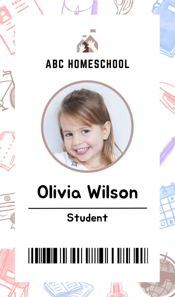 Free Homeschool Id Card Templates To Edit And Print | Canva With Free Printable Child Identification Card Free Homeschool Id Card Templates To Edit And Print | Canva With Free Printable Child Identification Card