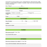 Free Incident Report Templates (18) | Sample   Pdf | Word – Eforms Inside Free Printable Incident Report Form