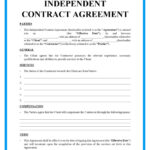 Free Independent Contractor Agreement For Download Pertaining To Free Printable Contracts