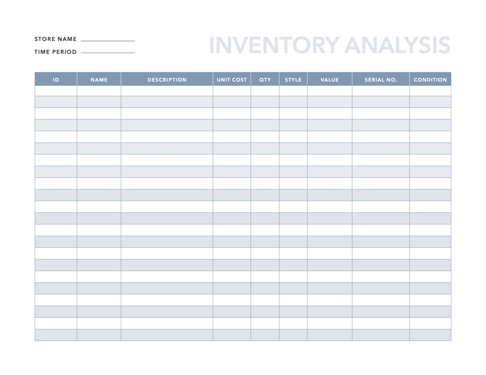Free Inventory Template For Excel | Pdf | Google Sheets | Hubspot with Free Printable Inventory Sheets