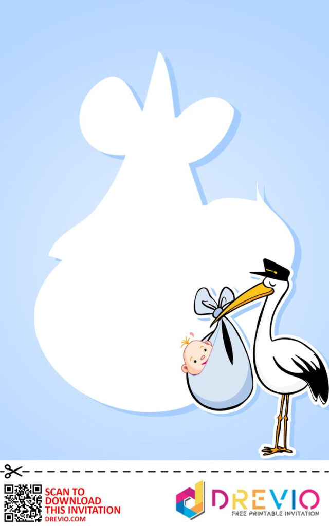 Free Invitations] Storks Baby Shower Invitations + Party Ideas Regarding Free Stork Party Invitations Printable