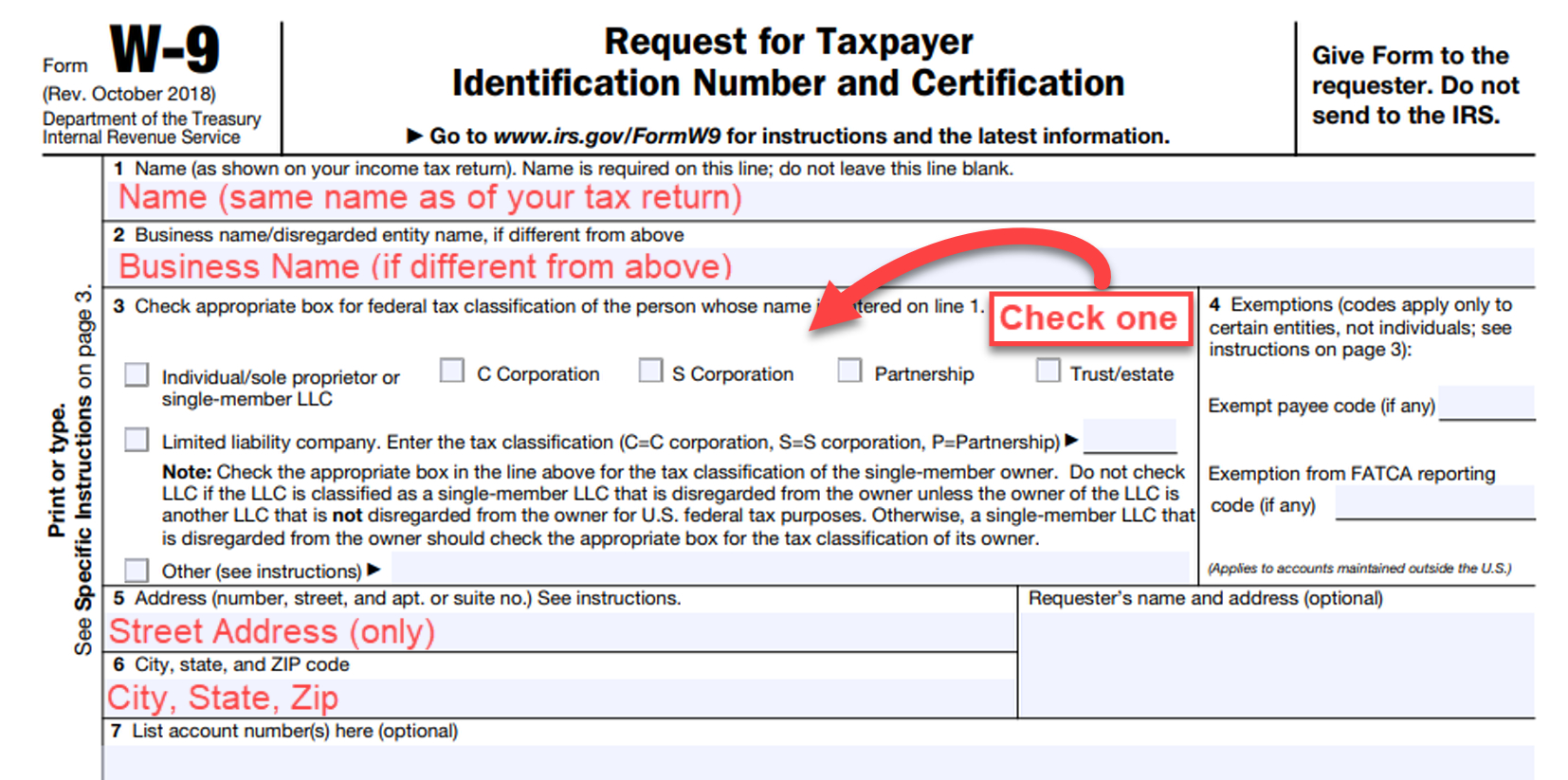 Free Irs Form W9 (2024) - Pdf – Eforms with Free Printable W 9 Form