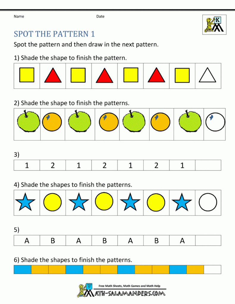 Free Kindergarten Worksheets Spot The Patterns Pertaining To Free Printable Sequencing Worksheets For Kindergarten Free Kindergarten Worksheets Spot The Patterns Pertaining To Free Printable Sequencing Worksheets For Kindergarten
