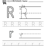 Free Letter R Alphabet Learning Worksheet For Preschool Within Free Printable Preschool Worksheets For The Letter R