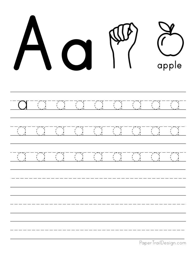 Free Letter Tracing Worksheets   Paper Trail Design With Free Printable Letter Tracing Sheets