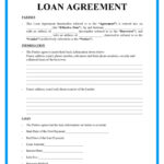Free Loan Agreement Templates And Sample With Regard To Free Printable Blank Loan Agreement