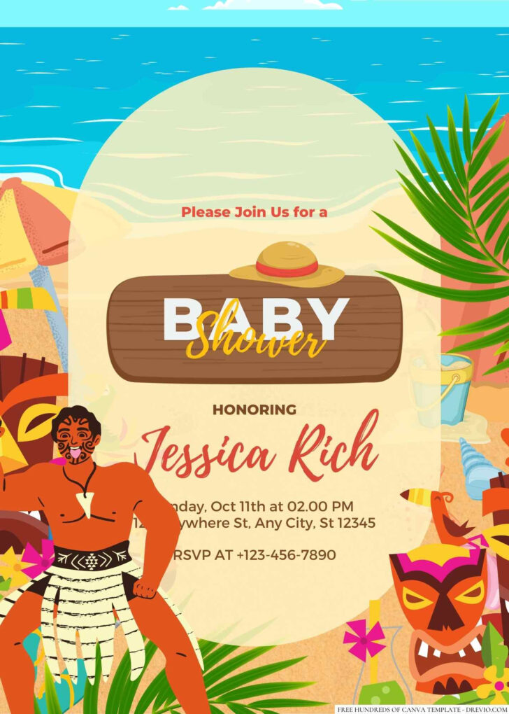 Free Printable Luau Baby Shower Invitations