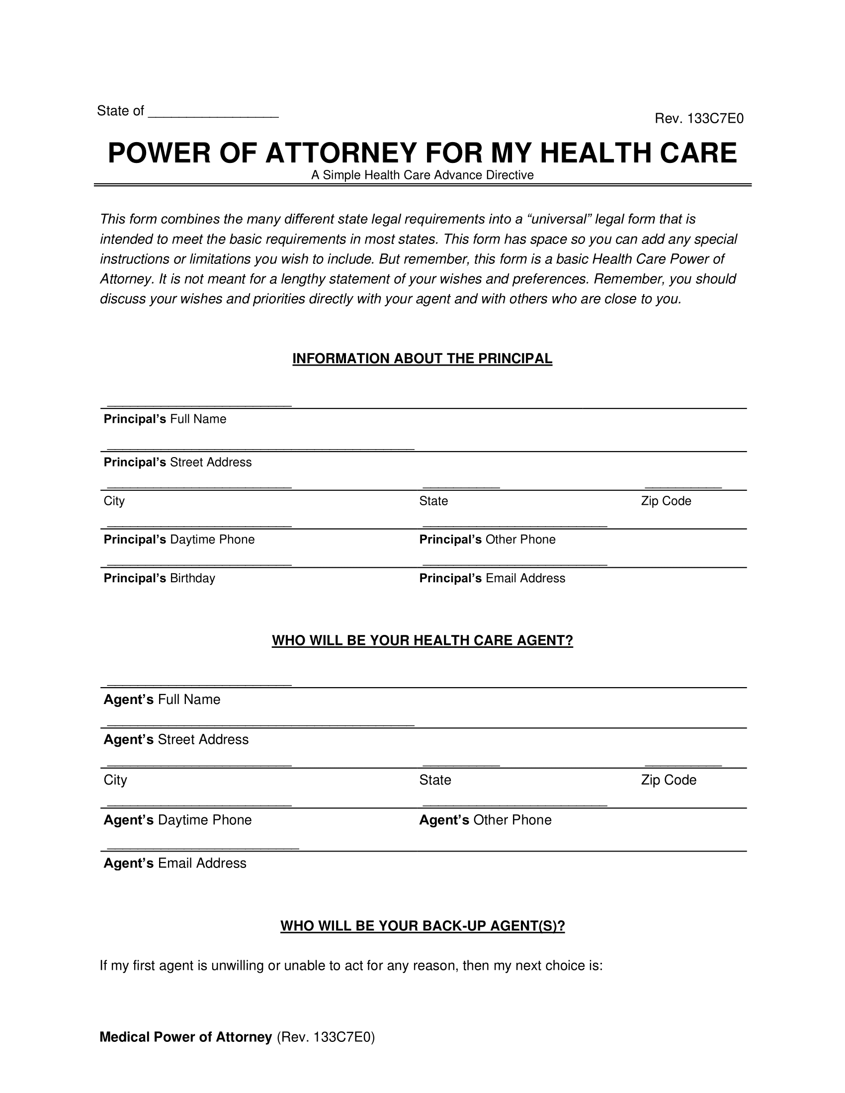 Free Medical Power Of Attorney Form | Name A Healthcare Agent Online in Free Printable Medical Power Of Attorney Forms