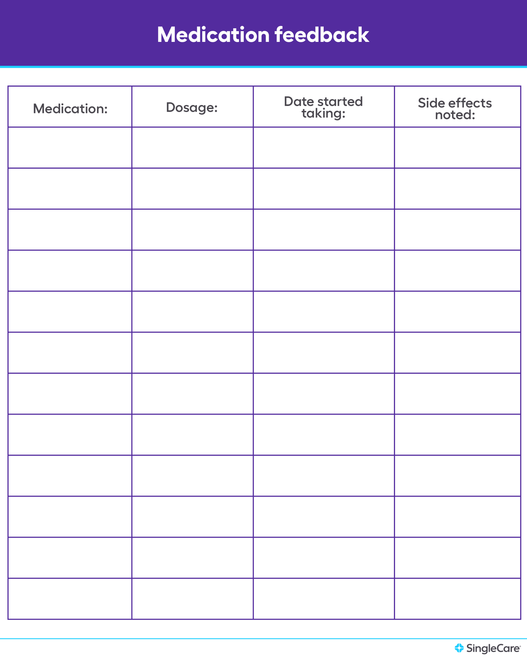 Free Medication List Templates For Patients And Caregivers pertaining to Free Printable Medication List Template