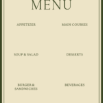 Free Menu Templates, Editable And Printable With Design A Menu For Free Printable