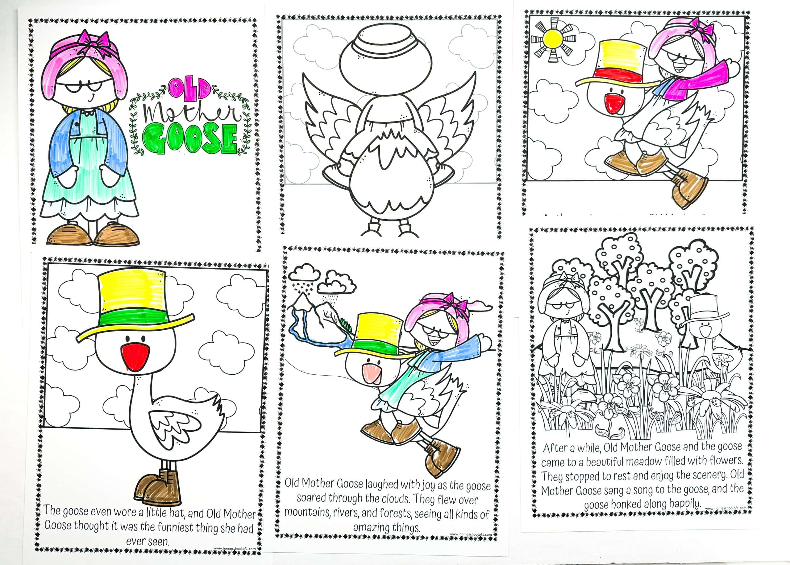 Free Mother Goose Coloring Page | Nursery Rhyme Fun throughout Mother Goose Coloring Pages Free Printable