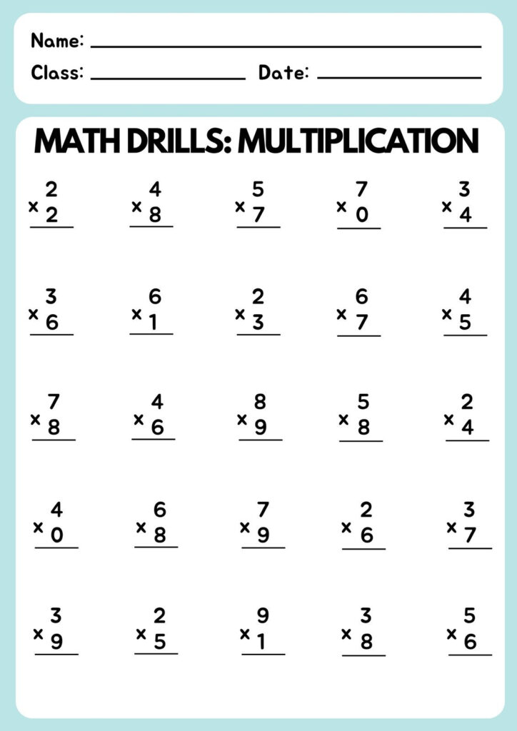 Free Multiplication Worksheet Templates To Use And Print | Canva For Free Printable Multiplication Sheets Free Multiplication Worksheet Templates To Use And Print | Canva For Free Printable Multiplication Sheets