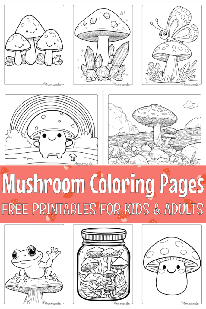 Free Mushroom Coloring Pages For Kids And Adults (Pdf Printables) For Free Printable Mushroom Coloring Pages Free Mushroom Coloring Pages For Kids And Adults (Pdf Printables) For Free Printable Mushroom Coloring Pages