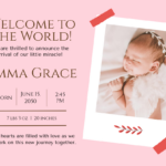 Free New Baby Card Templates, Editable And Printable For Free Printable Baby Cards