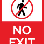 Free No Exit Sign Template To Edit Online Pertaining To Free Printable No Exit Signs
