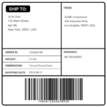 Free Online Shipping Label Maker   Craftmypdf Within Free Printable Shipping Label Template