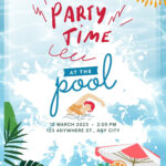 Free Pool Party Flyer Templates To Edit And Print | Canva Inside Pool Party Flyers Free Printable
