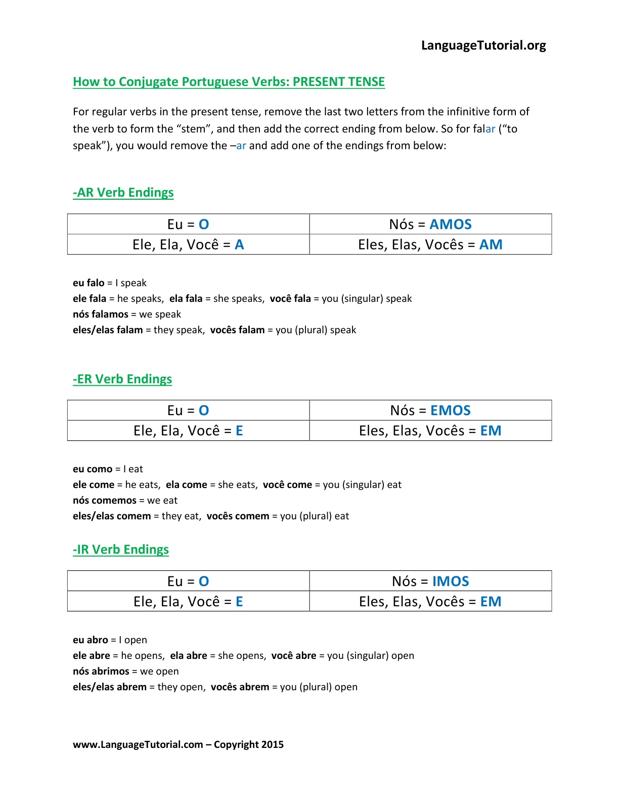 Free Portuguese Worksheets - Online &amp;amp; Printable throughout Free Printable Portuguese Worksheets
