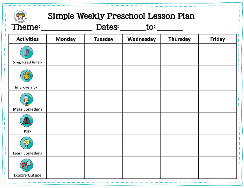 Free Preschool Lesson Planning Resources   Pre K Printable Fun Regarding Free Printable Preschool Lesson Plans