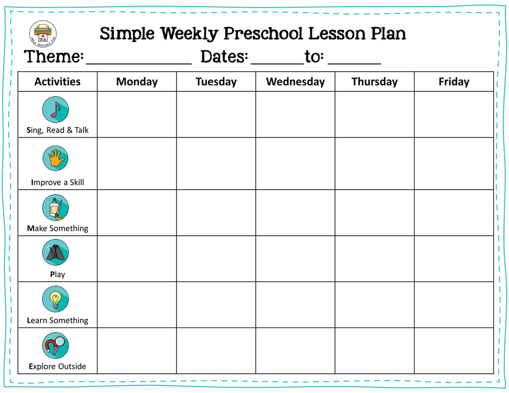 Free Preschool Lesson Planning Resources - Pre-K Printable Fun regarding Free Printable Preschool Lesson Plans