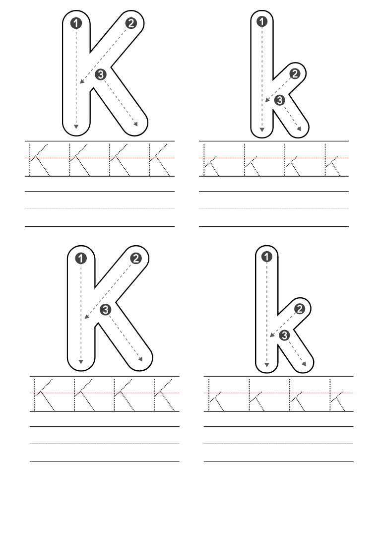 Free Preschool Letter K Worksheets Printable Pdf with Free Printable Letter K Worksheets