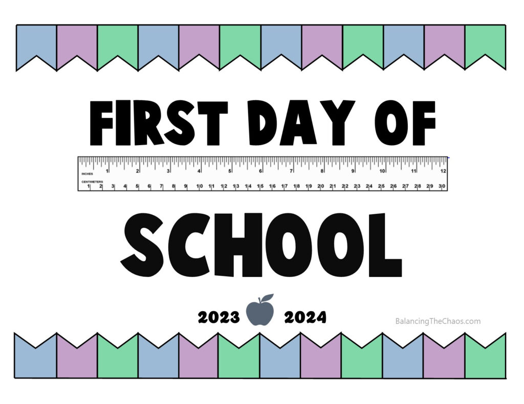 Free Printable: 2023 2024 First Day Of School Signs Balancing For First Day Of School Printable Free Free Printable: 2023 2024 First Day Of School Signs Balancing For First Day Of School Printable Free