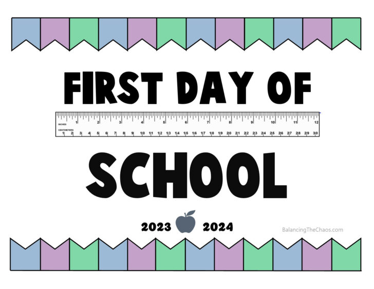 First Day of School Printable Free