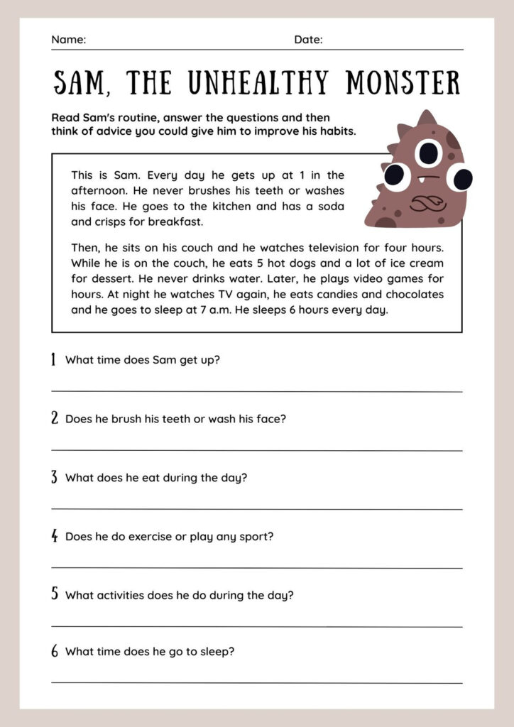 Free Printable 3Rd Grade Reading Worksheet Templates | Canva For Free Printable Reading Comprehension Worksheets For 3Rd Grade Free Printable 3Rd Grade Reading Worksheet Templates | Canva For Free Printable Reading Comprehension Worksheets For 3Rd Grade