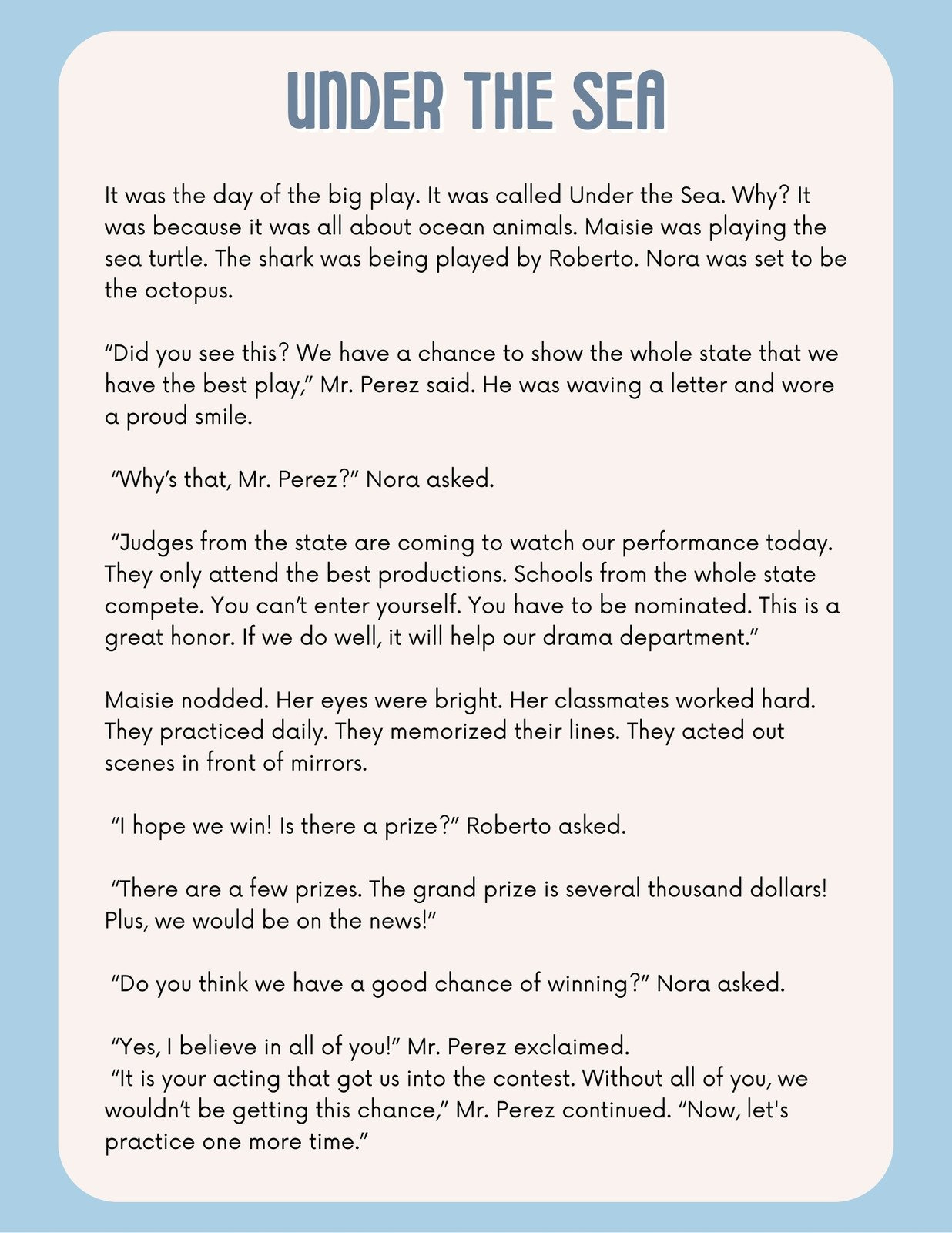 Free Printable 3Rd Grade Reading Worksheet Templates | Canva regarding Third Grade Reading Worksheets Free Printable