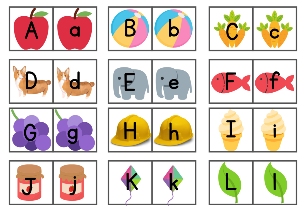 Free Printable Abc Memory Matching Game   Lovinghomeschool For Free Printable Matching Cards