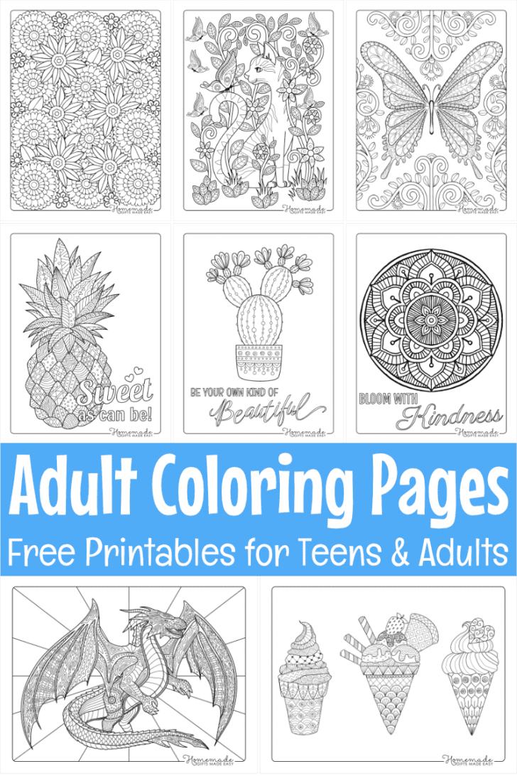 Free Printable Hard Coloring Pages For Adults