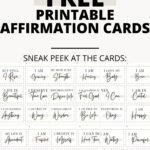 Free Printable Affirmation Cards (+ Affirmation Ideas) Within Free Printable Positive Affirmation Cards