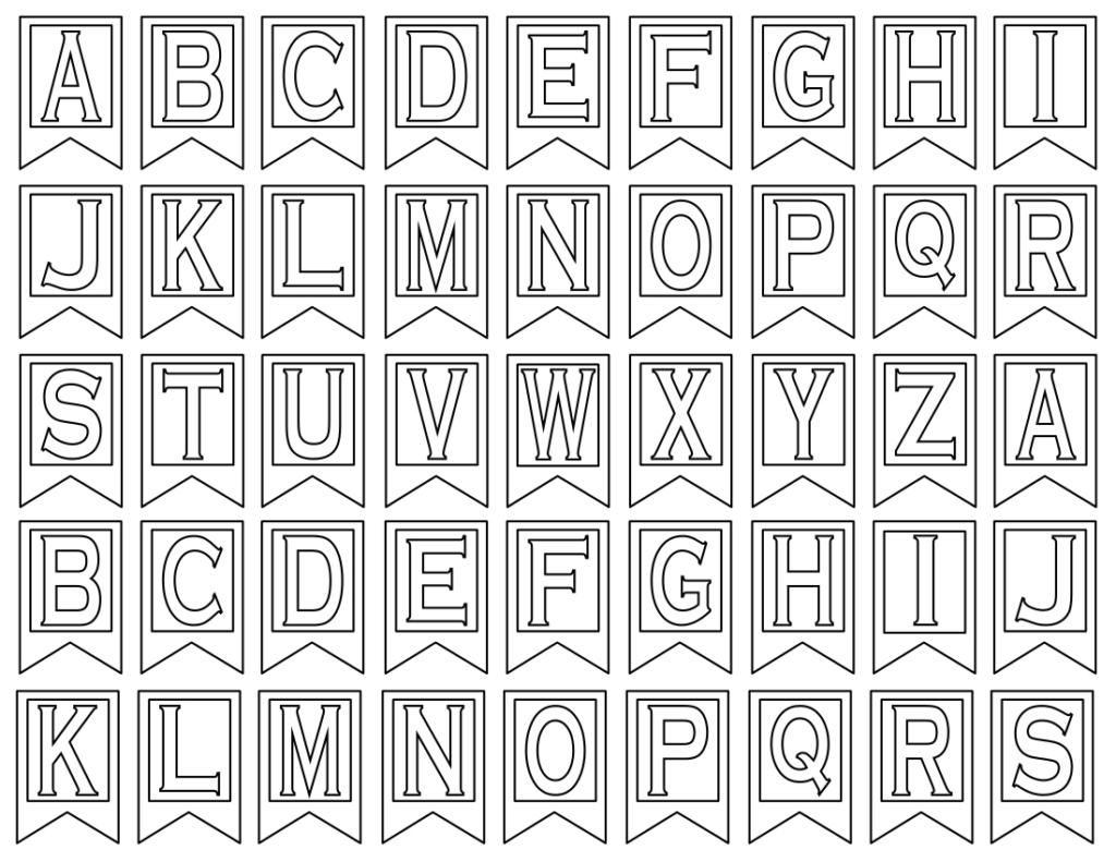 Free Printable Alphabet Letters | Banner Flag Letter Pdf Templates Throughout Free Printable Whole Alphabet Banner Free Printable Alphabet Letters | Banner Flag Letter Pdf Templates Throughout Free Printable Whole Alphabet Banner