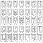 Free Printable Alphabet Letters | Banner Flag Letter Pdf Templates Throughout Free Printable Whole Alphabet Banner