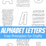 Free Printable Alphabet Letters For Crafts Throughout Free Printable Large Letters