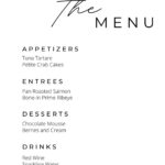 Free Printable And Customizable Bar Menu Templates | Canva Within Menu Template Free Printable Word